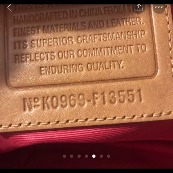 Coach Shoulder bag. Pink and tan. - Picture 7 of 7